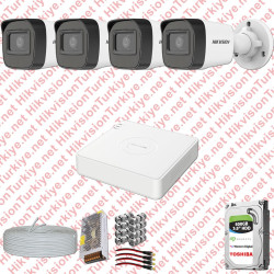 Hikvision 04 Kamera Fullhd Güvenlik Kamerası Seti 500gb Hdd